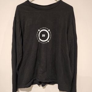 DKNY Long Sleeve Graphic Tee Black Large